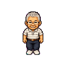 Dad sprite walking down