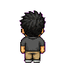 Customer sprite walking upward/back-facing